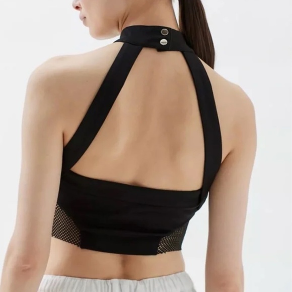 UO Axel Mesh Hardware Cropped Crop Hipster Hippie Art Goth Punk Chic Party Top - Picture 3 of 4